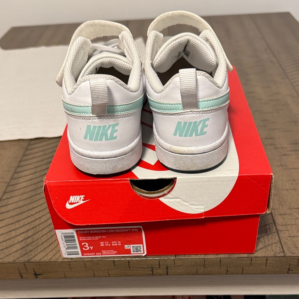 Nike Kids Sneakers - White and Mint Green
